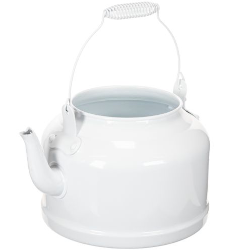 Cache-pot décoratif en métal blanc en forme de théière, style vintage, 27x20,5 cm acheter | Floristik24.fr