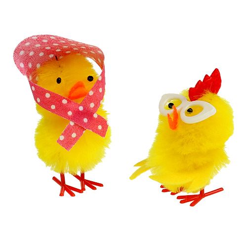 Floristik24 Poussins de chenille 5cm Jaune 6 P.