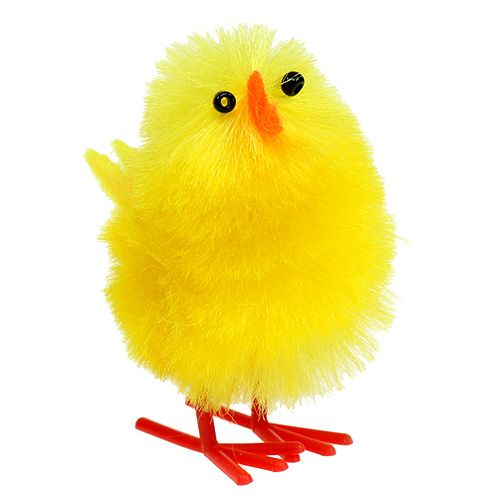 Floristik24 Chenille poussin 4cm jaune 4pcs