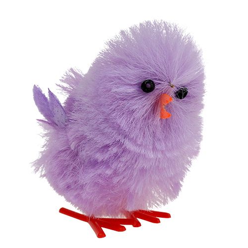 Floristik24 Chenille Chick Easter Chick Purple, Pink Spring Decoration 10pcs