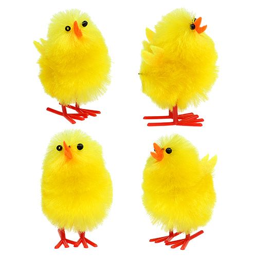 Floristik24 Poussins de chenille 5cm jaune 10 P.