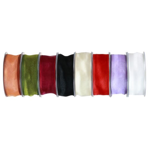 Floristik24 Ruban mousseline ruban organza 40mm 20m différentes couleurs