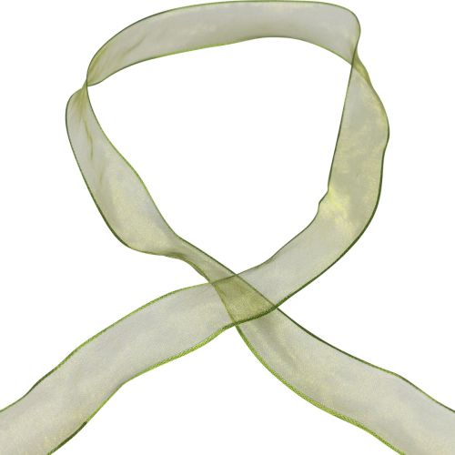 Article Ruban mousseline ruban organza ruban décoratif organza vert 15mm 20m