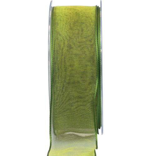 Ruban mousseline ruban organza ruban décoratif organza vert 40mm 20m