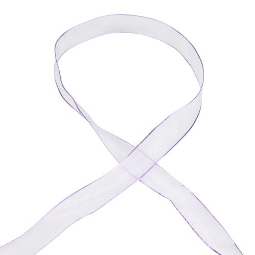 Article Ruban mousseline ruban organza ruban décoratif organza violet 15mm 20m