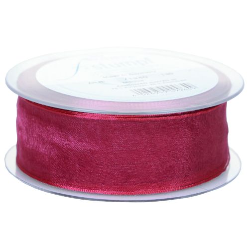 Article Ruban mousseline ruban organza ruban décoratif organza violet 40mm 20m