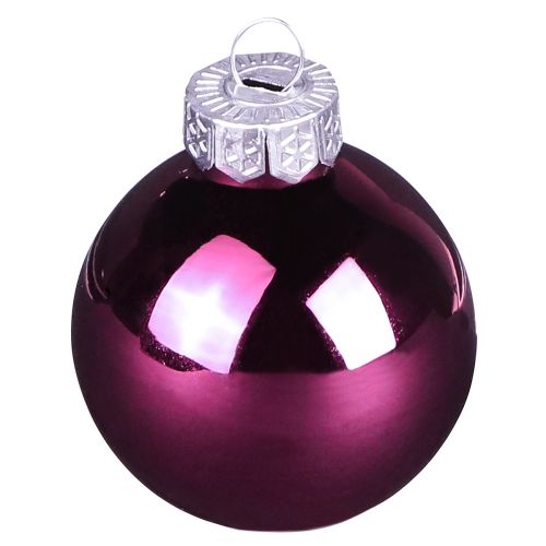 Floristik24 Boules de sapin de Noël boules de sapin en verre Berry Mix Ø5cm 24 pcs Berry rose beige crème brillant