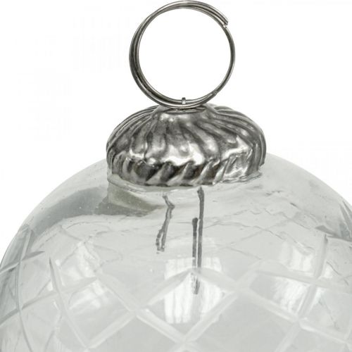 Article Boules de sapin de Noël, Boules de Noël transparentes Ø7.5cm 3pcs