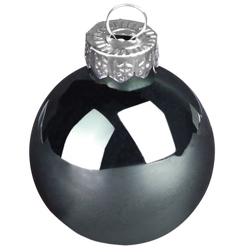 Boules de sapin de Noël en verre vert nacre gris Ø5cm 24 pcs | Floristik24.fr