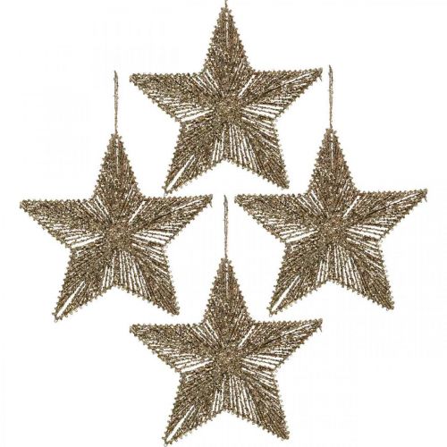 Floristik24 Décorations de sapin de Noël, décorations de l&#39;Avent, pendentif étoile Doré B15cm 8 pièces