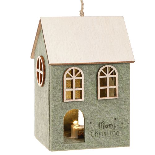 Article Décoration de sapin de Noël feutre décoration maison vert H12,5cm 2 pcs
