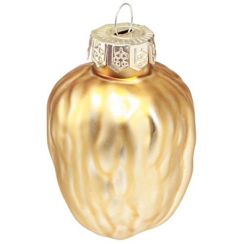Article Décorations pour sapin de Noël Noël doré noyer 3x6cm 6 pcs