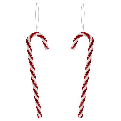 Article Décoration de sapin de Noël canne en bonbon 18cm 12pcs