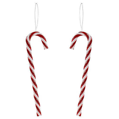 Article Décoration de sapin de Noël canne en bonbon 18cm 12pcs