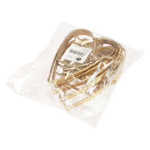Article Décorations pour sapin de Noël coeur décoration coeurs en métal doré 12cm 6pcs