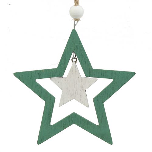Article Décoration de sapin de Noël Mélange Vert, blanc 10cm 9pcs