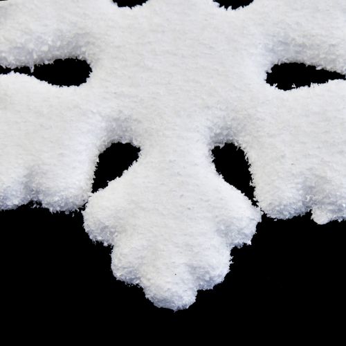Décoration de sapin de Noël flocon de neige à suspendre Noël blanc 15 cm