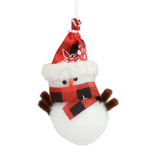 Article Décorations de sapin de Noël bonhomme de neige avec chapeau H9cm 4pcs