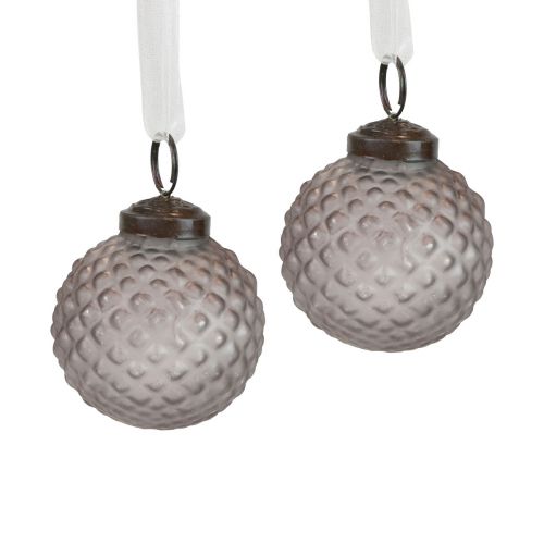 Floristik24 Décorations de sapin de Noël décoration vintage en verre bleu gris Ø5cm 9pcs