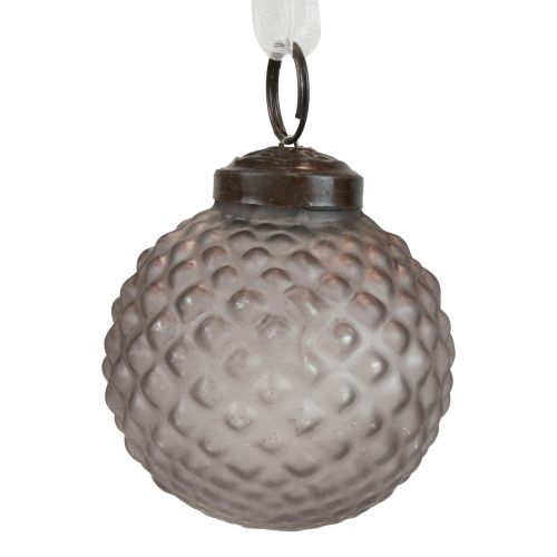 Floristik24 Décorations de sapin de Noël décoration vintage en verre bleu gris Ø5cm 9pcs