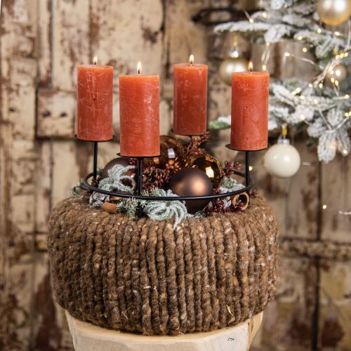 Floristik24 Boules de Noël, mélange de décoration de sapin, mini boules de sapin de Noël marron H4,5cm Ø4cm verre véritable 24 pcs