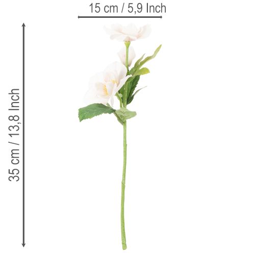 Bouquet de Fleurs Artificielles Hellébores Blancs et Roses 35 cm | Floristik24.fr