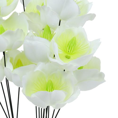 Article Rose de Noël sur fil blanc 50 pcs