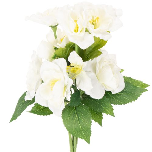 Kunstblume bouquet de roses de Noël blanches décoratives 36 cm | Floristik24.fr