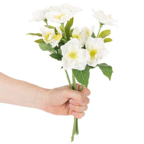 Kunstblume bouquet de roses de Noël blanches décoratives 36 cm | Floristik24.fr