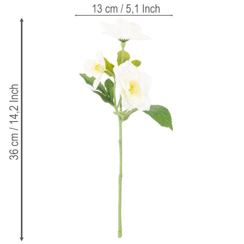 Kunstblume bouquet de roses de Noël blanches décoratives 36 cm | Floristik24.fr