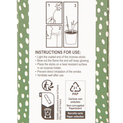 Article Bâtonnets d&#39;encens à la citronnelle en bambou L50 cm 20 bâtonnets x 2