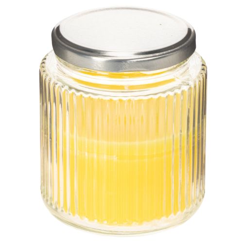 Bougie Citronnelle en Verre avec Couvercle Métal, 10 cm, jaune, pour Intérieur et Extérieur | Floristik24.fr