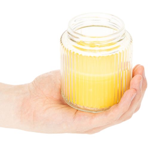Bougie Citronnelle en Verre avec Couvercle Métal, 10 cm, jaune, pour Intérieur et Extérieur | Floristik24.fr