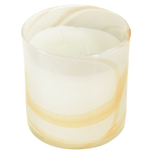 Bougie parfumée bougie citronnelle dans un verre blanc Ø12cm H12,5cm