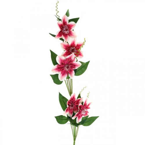 Floristik24.fr Branche de clématite à 5 fleurs, fleur artificielle, branche  décorative rose, blanche L84cm - acheter pas cher en ligne