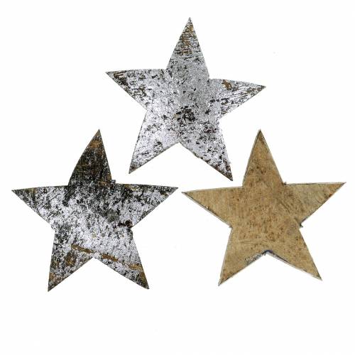 Floristik24 Coco étoile argent 5cm 50pcs décoration de table argent décoration de l'avent étoiles