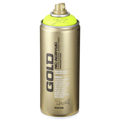 Article Spray de couleur jaune Montana en bombe acrylique néon 400 ml