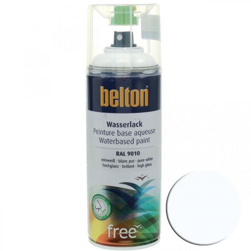 Article Peinture à base d&#39;eau blanche sans Belton blanc brillant en aérosol blanc pur 400ml