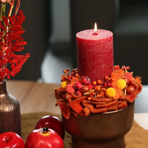 Craspedia séchée bouquet 55 cm orange 20 tiges | Floristik24.fr
