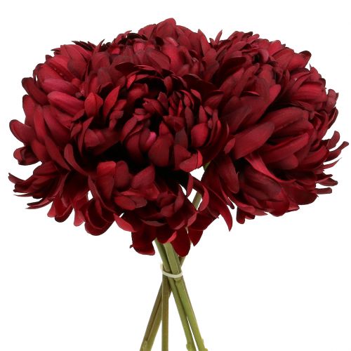 Floristik24 Bouquet Chrysanthème Bordeaux 28cm 6pcs