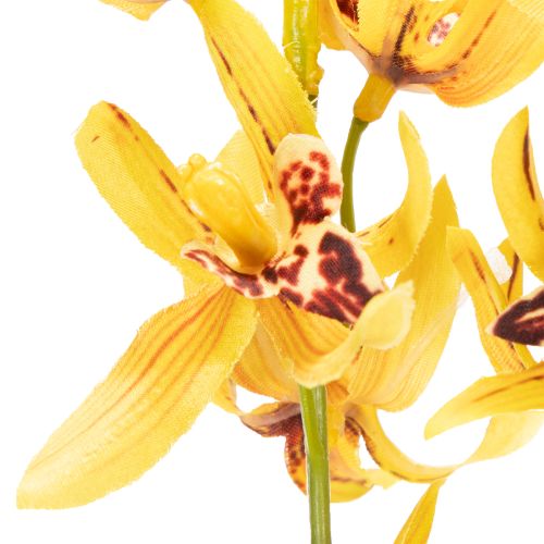 Article Orchidée Cymbidium artificielle en tige florale pour décoration élégante, 95 cm, lot de 2