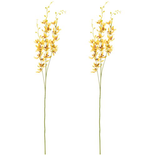 Article Orchidée Cymbidium artificielle en tige florale pour décoration élégante, 95 cm, 2 pièces