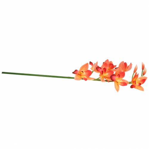 Floristik24 Orchidée fleur artificielle Cymbidium Orange 74cm