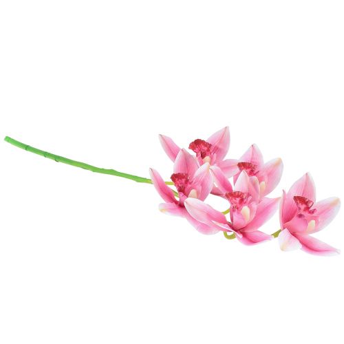 Article Orchidée Cymbidium artificielle 5 fleurs rose 65cm