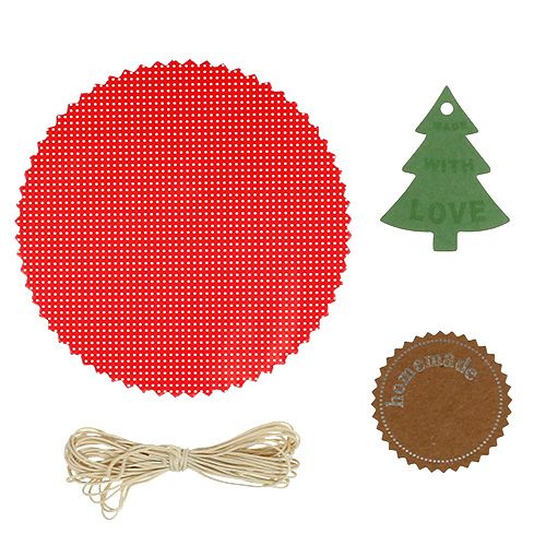 Set de décoration DIY pour pot de confiture avec cordon 48 pièces