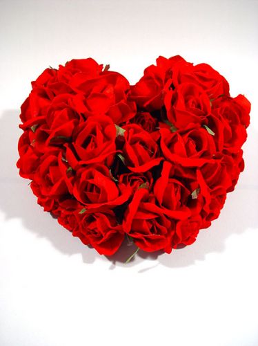 Floristik24 Coeur rose 26cm