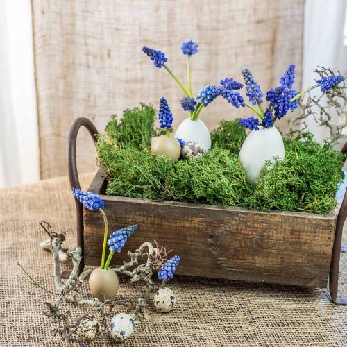 Floristik24 Boîte à plantes avec poignées et pieds en bois, métal brun 33 × 15cm H17,5cm