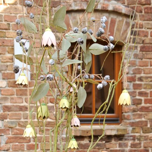 Floristik24 Suspension déco métal fleurs tulipe 6cm 3pcs
