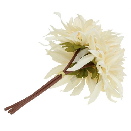 Article Dahlia artificiel crème 25.5cm 3pcs