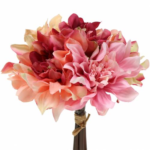 Floristik24 Bouquet de Dahlia 28cm rose, crème 6pcs